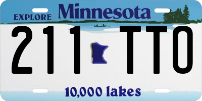 MN license plate 211TTO