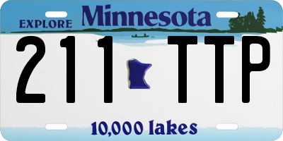 MN license plate 211TTP