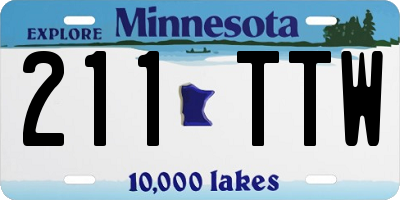 MN license plate 211TTW