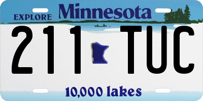 MN license plate 211TUC