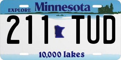 MN license plate 211TUD