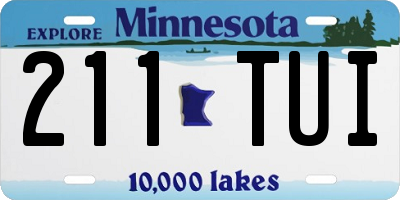 MN license plate 211TUI