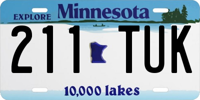 MN license plate 211TUK
