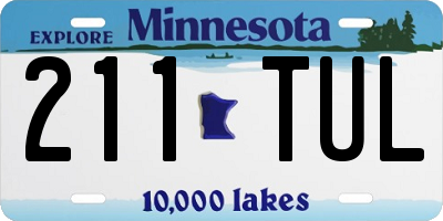MN license plate 211TUL