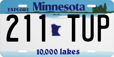 MN license plate 211TUP