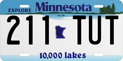 MN license plate 211TUT