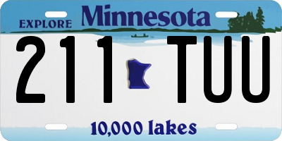 MN license plate 211TUU