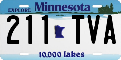MN license plate 211TVA