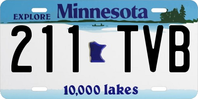 MN license plate 211TVB