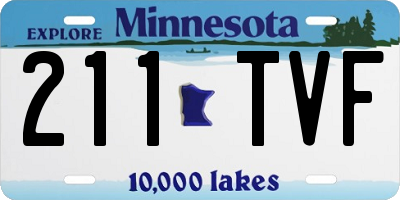 MN license plate 211TVF