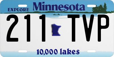 MN license plate 211TVP