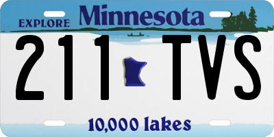 MN license plate 211TVS