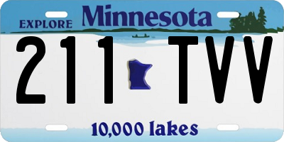 MN license plate 211TVV