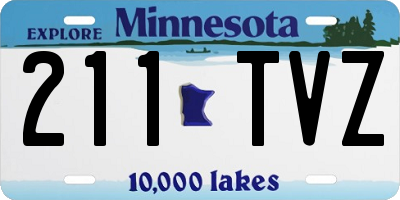 MN license plate 211TVZ
