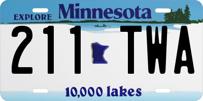 MN license plate 211TWA