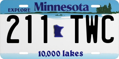 MN license plate 211TWC