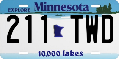 MN license plate 211TWD