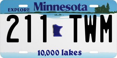 MN license plate 211TWM
