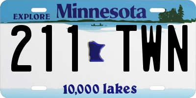 MN license plate 211TWN