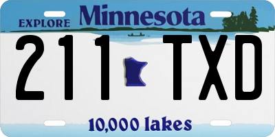 MN license plate 211TXD