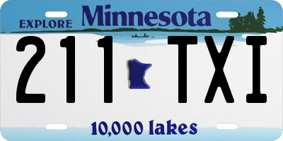 MN license plate 211TXI