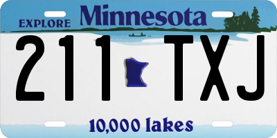 MN license plate 211TXJ