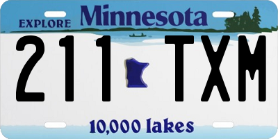MN license plate 211TXM