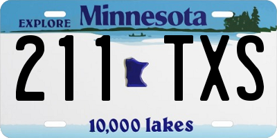 MN license plate 211TXS