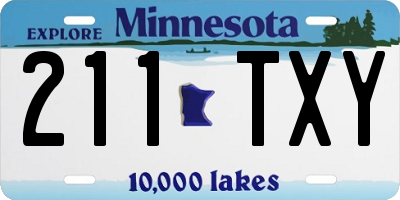 MN license plate 211TXY