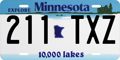 MN license plate 211TXZ