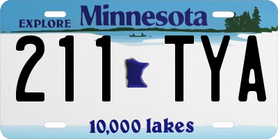 MN license plate 211TYA