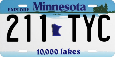 MN license plate 211TYC