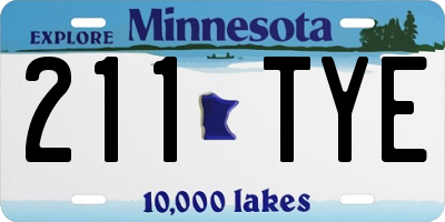 MN license plate 211TYE