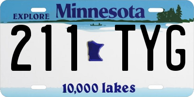 MN license plate 211TYG