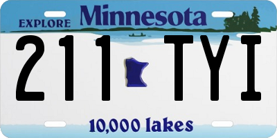 MN license plate 211TYI