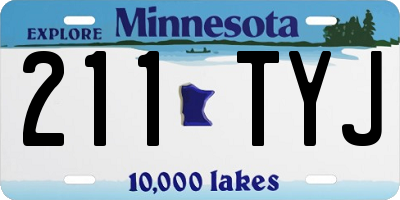 MN license plate 211TYJ