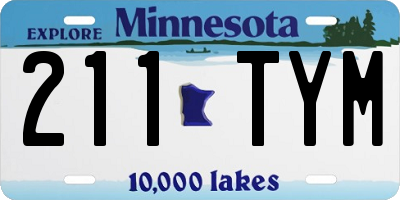MN license plate 211TYM