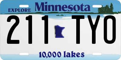 MN license plate 211TYO