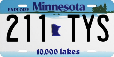MN license plate 211TYS