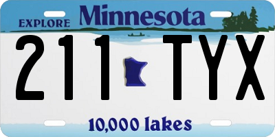 MN license plate 211TYX