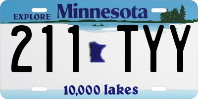 MN license plate 211TYY