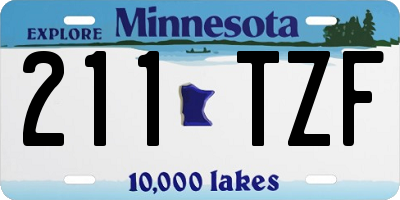 MN license plate 211TZF