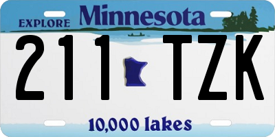 MN license plate 211TZK