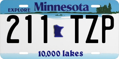MN license plate 211TZP