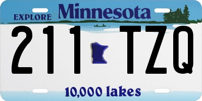 MN license plate 211TZQ