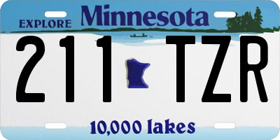 MN license plate 211TZR