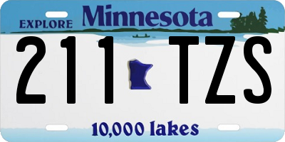 MN license plate 211TZS