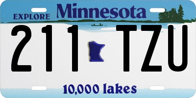 MN license plate 211TZU