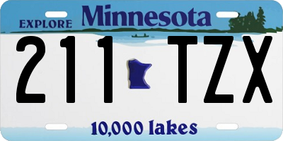 MN license plate 211TZX