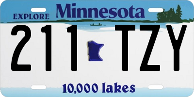 MN license plate 211TZY